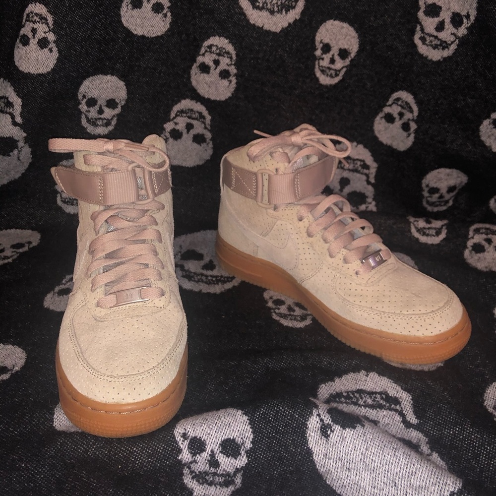 Tan Suede Nike Hightop Sneakers